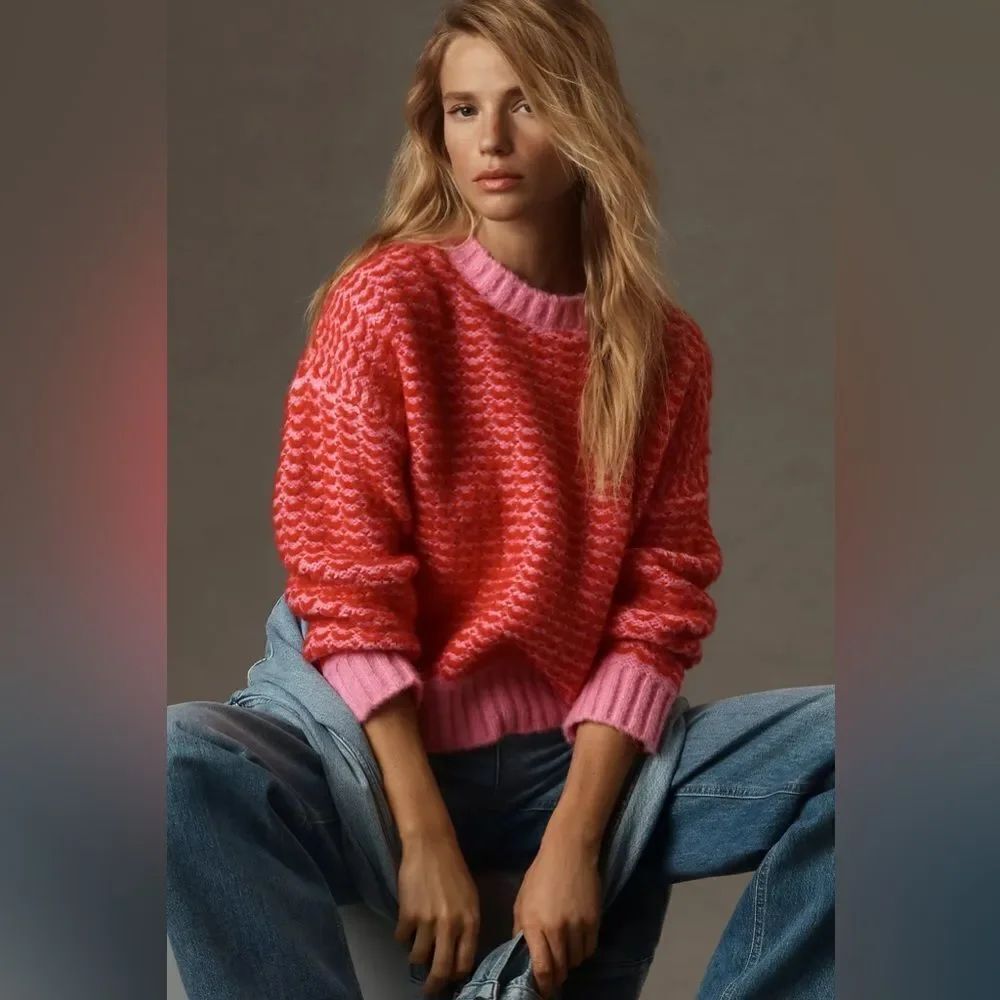 Anthropologie Lili Sidonio Two-Tone Pullover Sweater